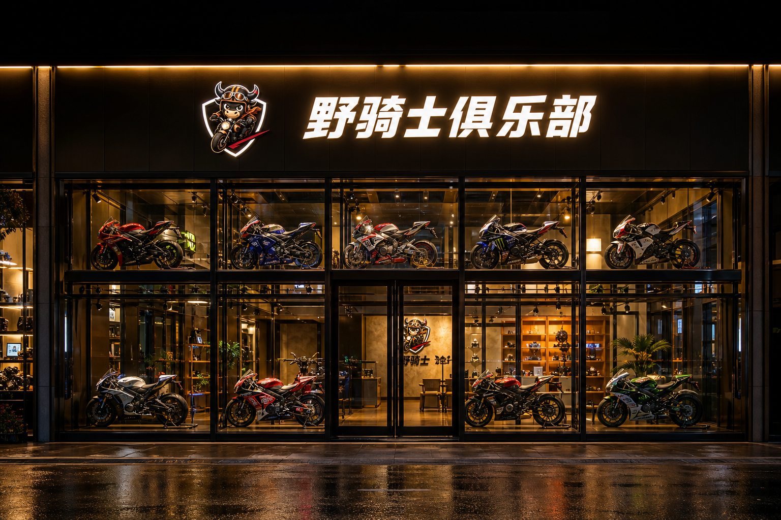双骑机车风景图